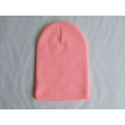Skullies & Beanies Warm Comfortable Winter Knitted Beanie Hats (Pink) - Pink - CD11IFUHYOT $6.31
