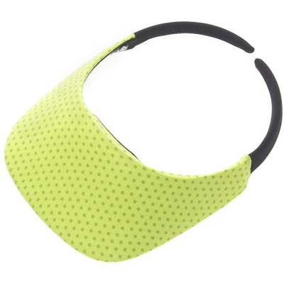 Visors Original Size Print Sport Sun Visor - White Dot on Chartreuse - CM12E3BEVVR $12.51