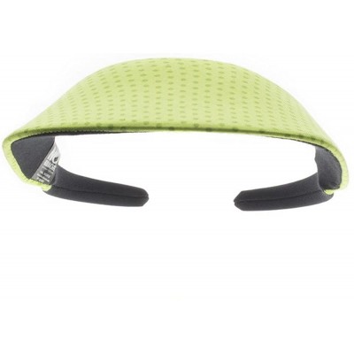 Visors Original Size Print Sport Sun Visor - White Dot on Chartreuse - CM12E3BEVVR $12.51