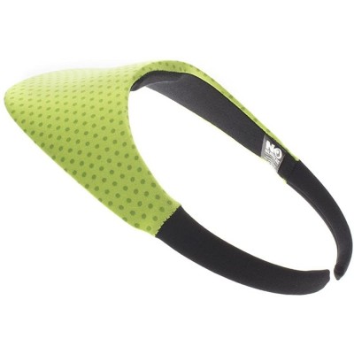 Visors Original Size Print Sport Sun Visor - White Dot on Chartreuse - CM12E3BEVVR $12.51