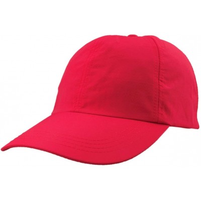 Baseball Caps Baseball Cap Hat-Running Golf Caps Sports Sun Hats Quick Dry Lightweight Ultra Thin - Red(solid Color) - CI12I7...