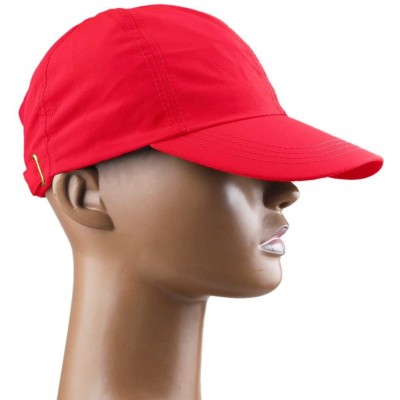 Baseball Caps Baseball Cap Hat-Running Golf Caps Sports Sun Hats Quick Dry Lightweight Ultra Thin - Red(solid Color) - CI12I7...