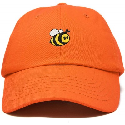 Baseball Caps Bumble Bee Baseball Cap Dad Hat Embroidered Womens Girls - Orange - C218W2R0HQT $9.95