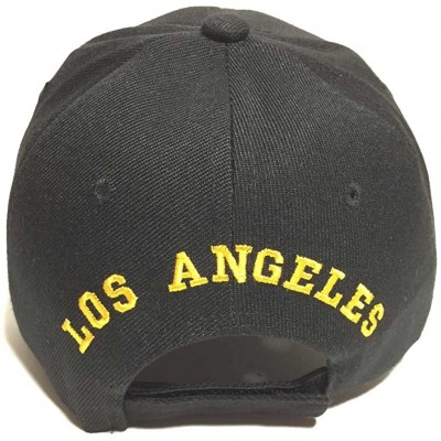 Baseball Caps American Flag Los Angeles City Baseball Cap with Great Seal Print Embroidered - Black - CJ11WPM6ENF $13.26