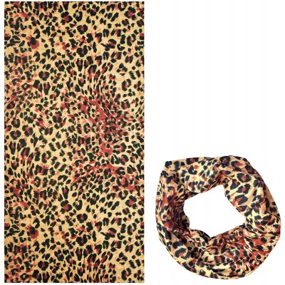 Balaclavas Bandana Cloth Face Mask Washable Face Covering Neck Gaiter Dust Mask - Leopardprint - CI199CO97M7 $10.93