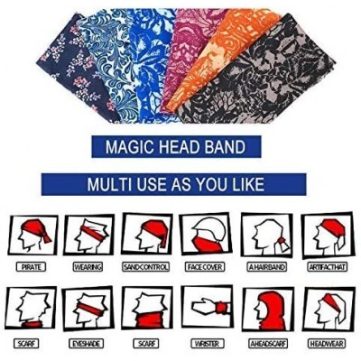 Balaclavas EAZZEA Headband Bandana Hairwrap Sweatband - C918X2L0YYT $13.29