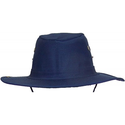 Sun Hats 2 3/4" Wide Brim Men Safari/Outback Summer Hat w/Snap up Sides - Navy - CV11W7GP5MF $10.52