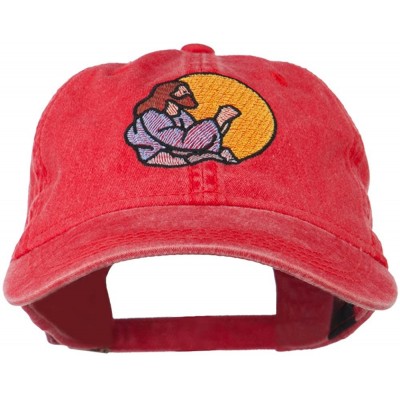 Baseball Caps Jesus Praying Embroidered Washed Cap - Red - C011MJ40GSD $20.92