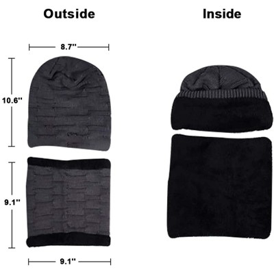 Skullies & Beanies Winter Beanie Fashion Fleece - Style-2 Black - CS18Z9G69K3 $8.09