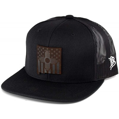 Baseball Caps Midnight 47 Flat Trucker - Black/White - C118IOCUONY $32.18