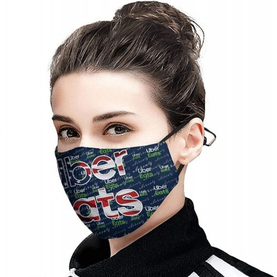 Balaclavas Uber Eats Gray Camouflage Logo Adjustable Earloops Reusable Cosplayl - Uber Eats 3d - CQ1982LRO8I $17.09