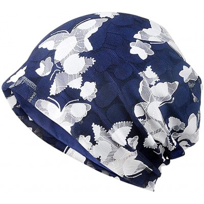 Skullies & Beanies Chemo Cancer Sleep Scarf Hat Cap Cotton Beanie Lace Flower Printed Hair Cover Wrap Turban Headwear - CW196...