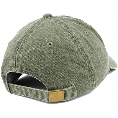 Baseball Caps Established 1945 Embroidered 75th Birthday Gift Pigment Dyed Washed Cotton Cap - Olive - C5180MZM7T6 $13.47
