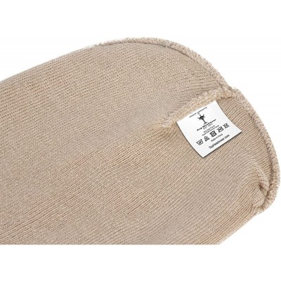 Skullies & Beanies Solid Color Long Beanie - Khaki - CW112V07971 $8.91