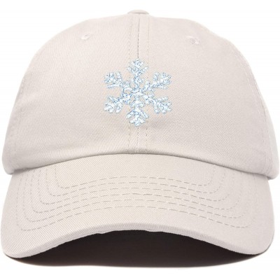 Baseball Caps ICY Snowflake Hat Womens Baseball Cap - Beige - CI18ZQ4LL75 $16.88