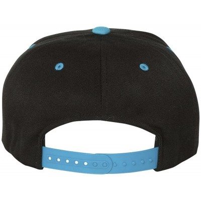 Baseball Caps Yupoong 110FT Unisex Adult 110 Wool Blend Two-Tone Cap - Black/Teal - CN11FOPRWIV $13.42